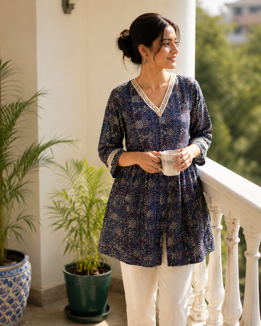 Indigo Verse Kurta