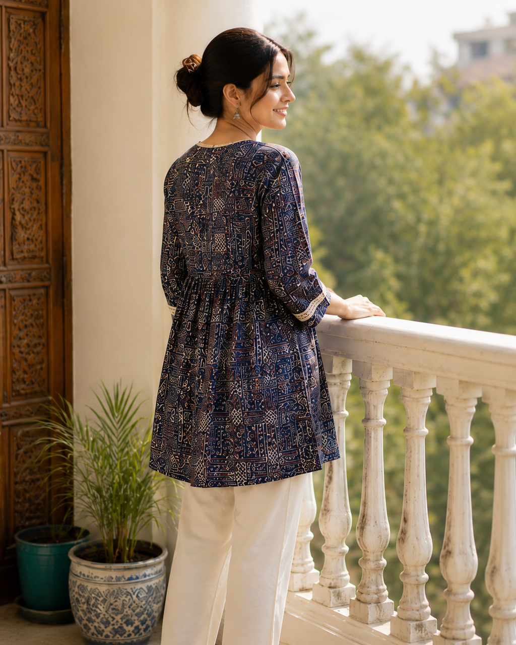 Indigo Verse Kurta