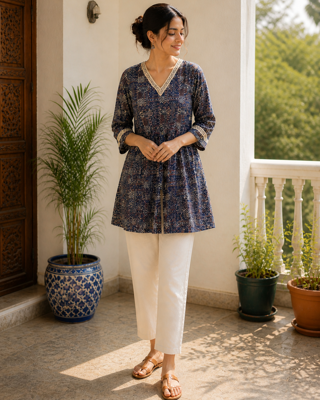 Indigo Verse Kurta