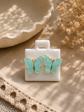 Mint Butterfly Earings