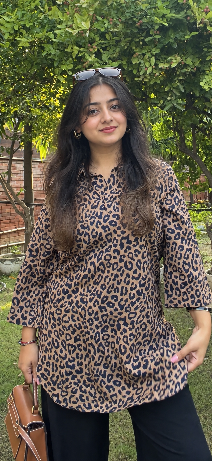Leopard Cotton Kurta