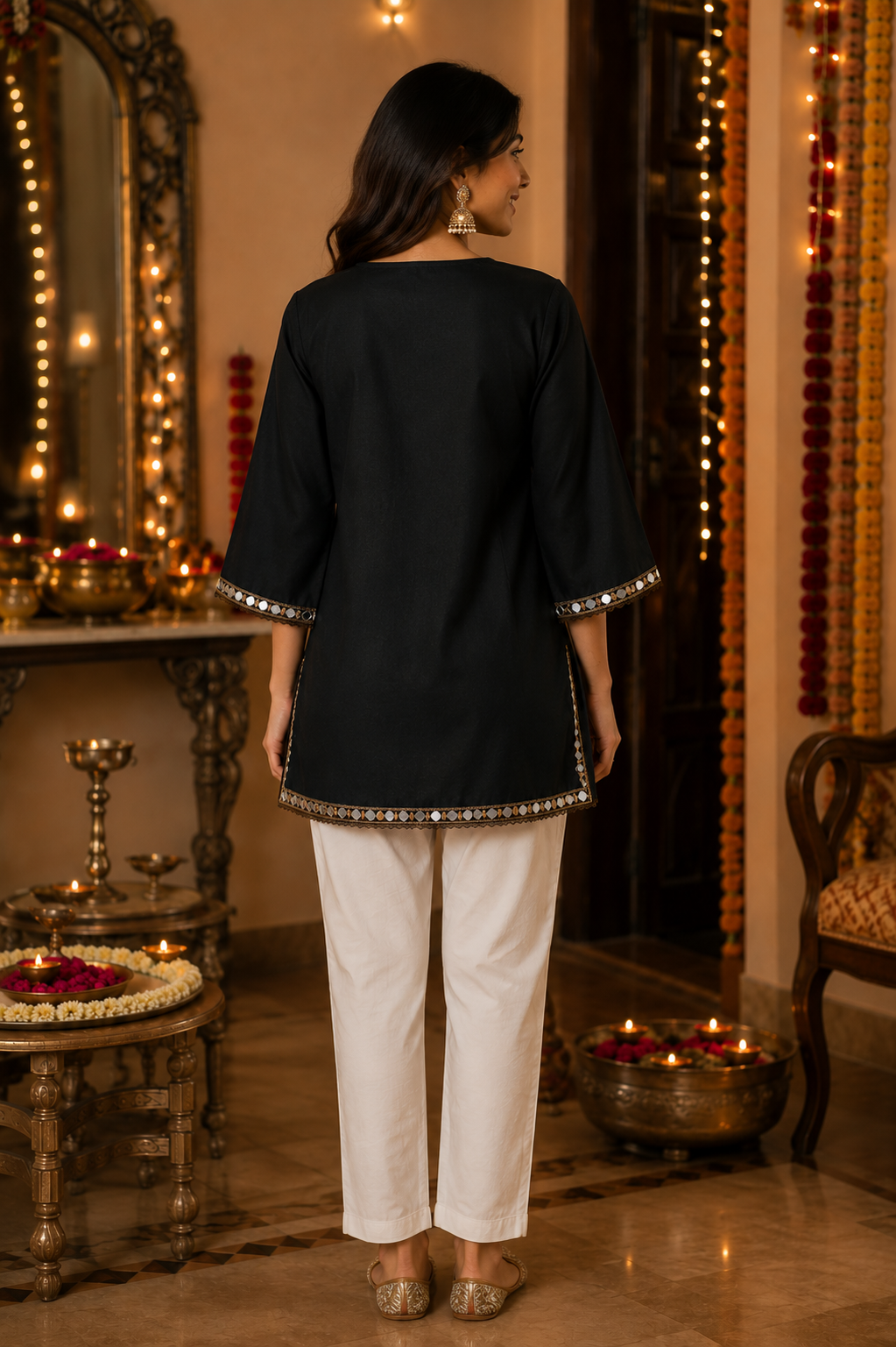 Noir Mirror Kurta