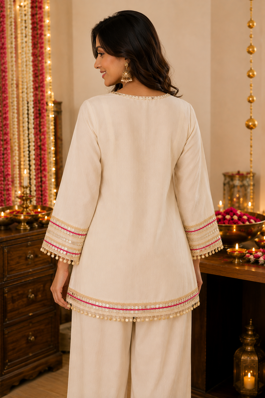 Ivory Gota Kurta
