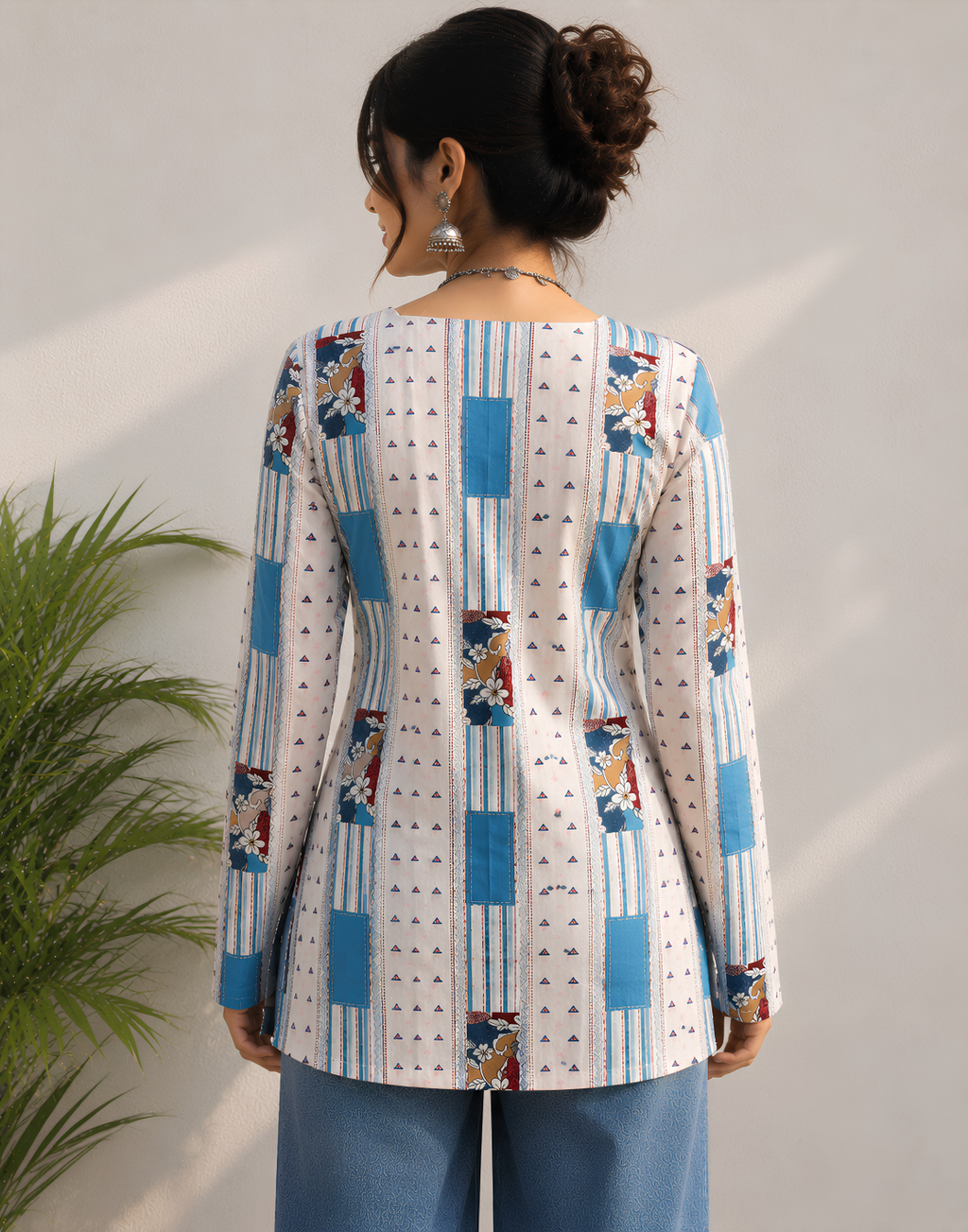 Blue Postcard Kurta